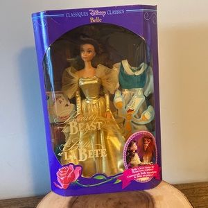 Vintage Barbie 1991 Mattel #2433 Disney Classics Beauty & The Beast Belle